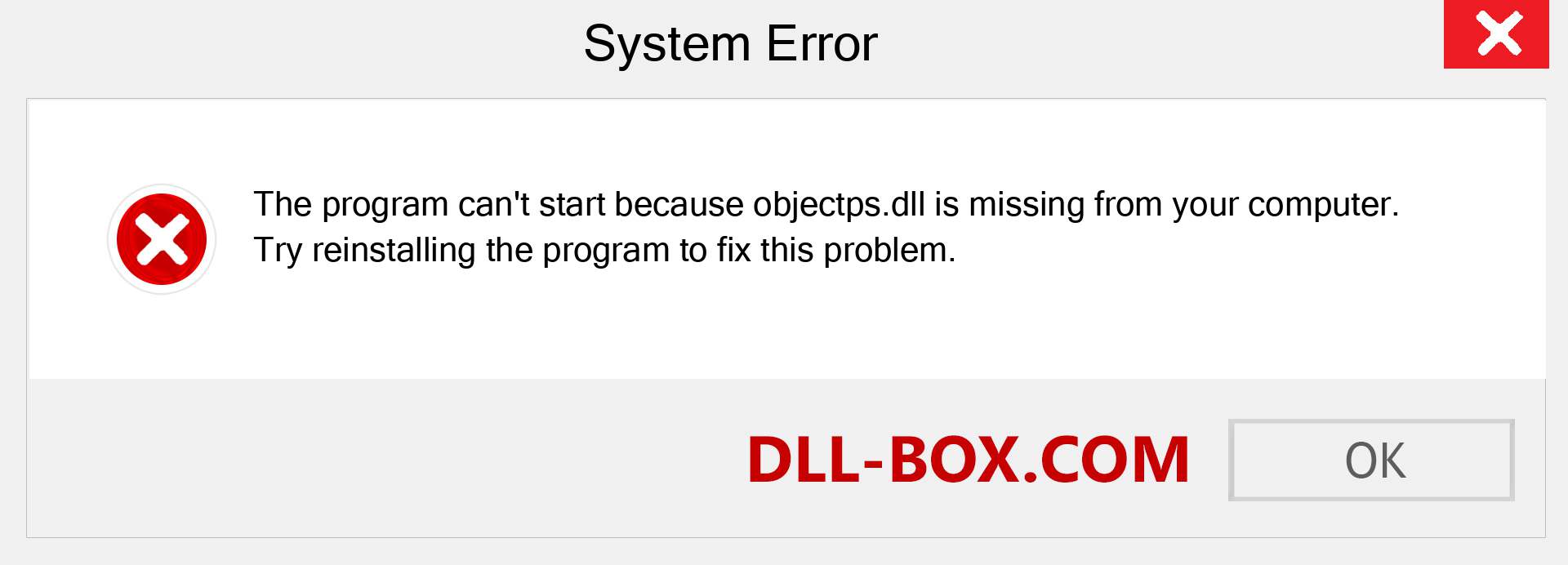  objectps.dll file is missing?. Download for Windows 7, 8, 10 - Fix  objectps dll Missing Error on Windows, photos, images